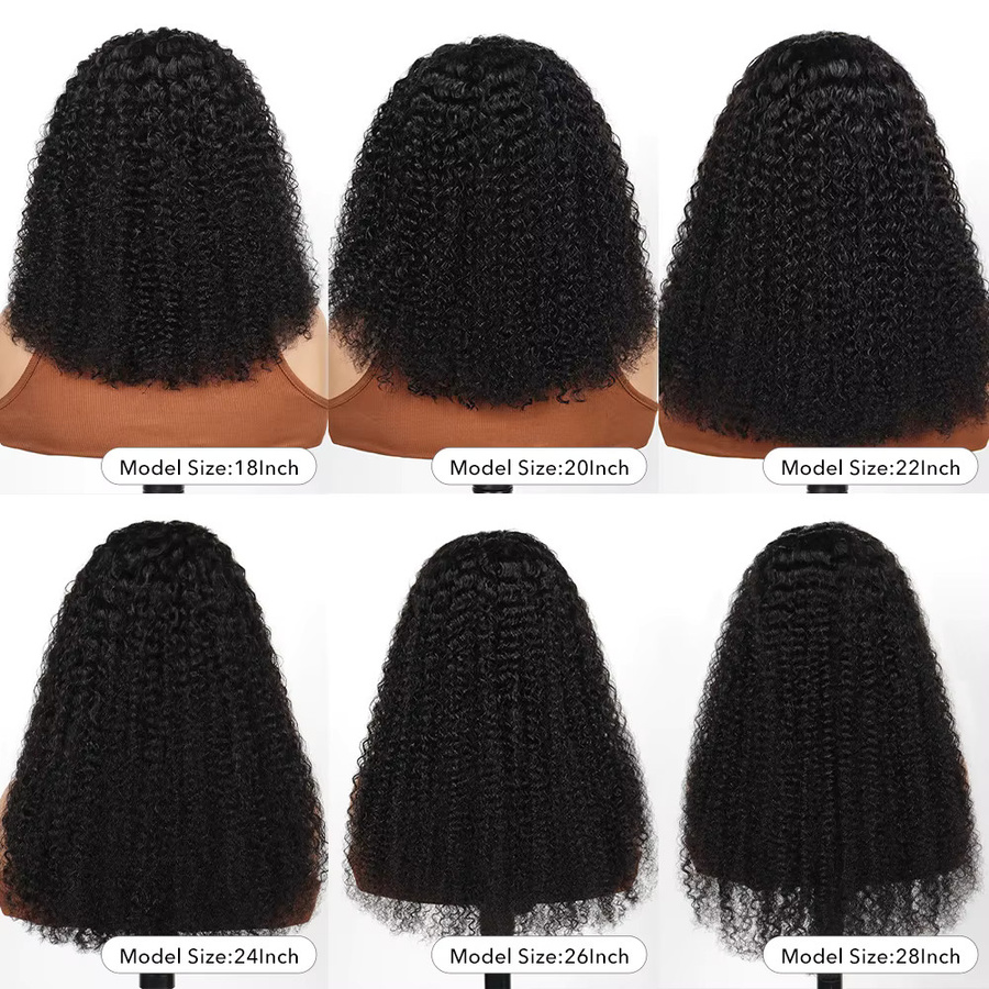 Hot Wave Halbperücke, Afro-verworren lockiges Haar, Schwarz, 200 % Dichte - Bild 4