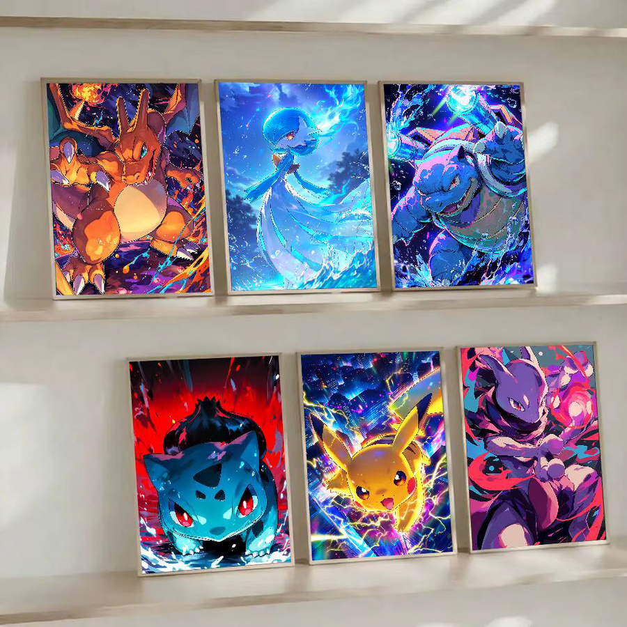 Bandai Pokemon Anime Wandposter aus Leinwand in Mehrfarbig - Bild 4