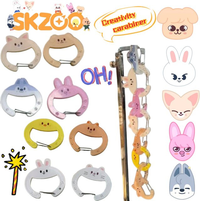 SKZOO Karabiner für Rucksäcke, Wolf Chan PuppyM Foxi.ny Jiniret - Bild 1