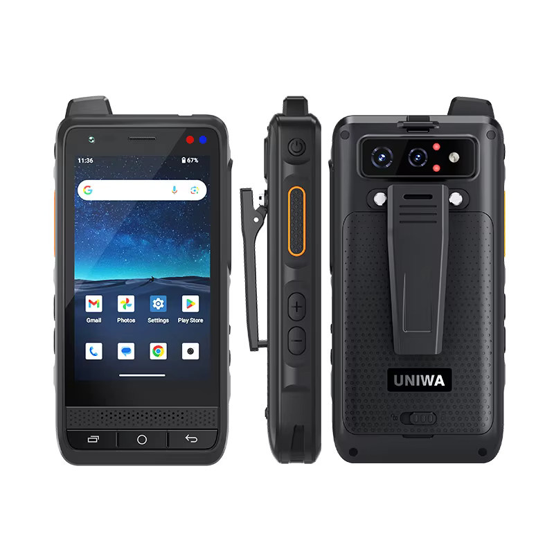UNIWA F400 4G Robustes Android Smartphone Walkie Talkie mit Zello PTT Funktion in Schwarz - Bild 3