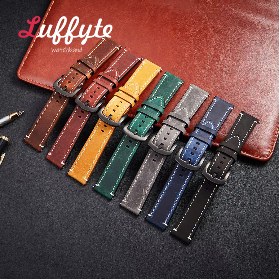 luffyte Uhrenarmband Echtleder, Vintage, Herren - Bild 1