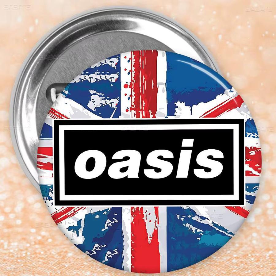 Oase Button Pin Brosche, Weißblech, Unisex - Bild 5