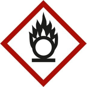 nVent HOFFMAN Gefahrstoffsymbol Flamme über Kreis in Weiß Typ 03037 - Bild 1