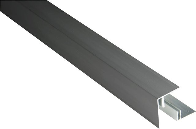Kovalex Alu-Abschlussleiste eloxiert für Alu-Unterkonstruktion, Farbe: Silber/Anthrazit/Grau, B/H/L: 45 x 4,5 x 2500 mm - Bild 1