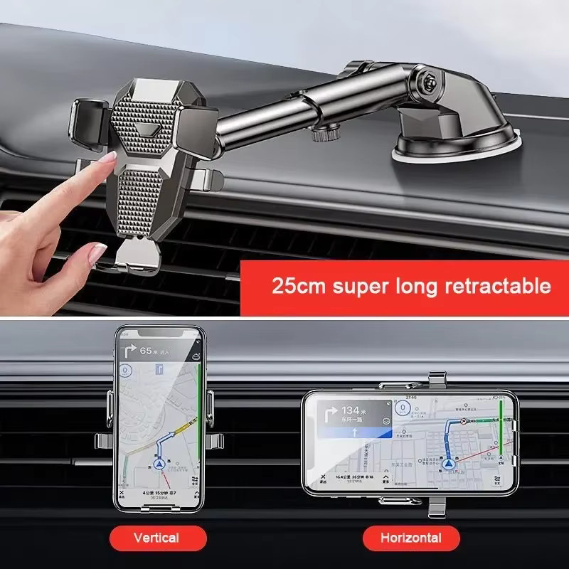 VIKEFON Universal Autotelefonhalter mit 360 Grad Saugnapf für Windschutzscheibe und Armaturenbrett zur Befestigung von Smartphones wie iPhone, Samsung oder Xiaomi - Bild 3