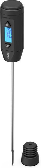 Digitales Multithermometer XavaX in Schwarz mit Digitalanzeige aus Silikon und Kunststoff - Bild 1
