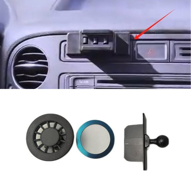 Magnetische Smartphone-Halterung aus ABS-Kunststoff für Volkswagen VW Tiguan MK1 (2010-2019) in Schwarz - Bild 1