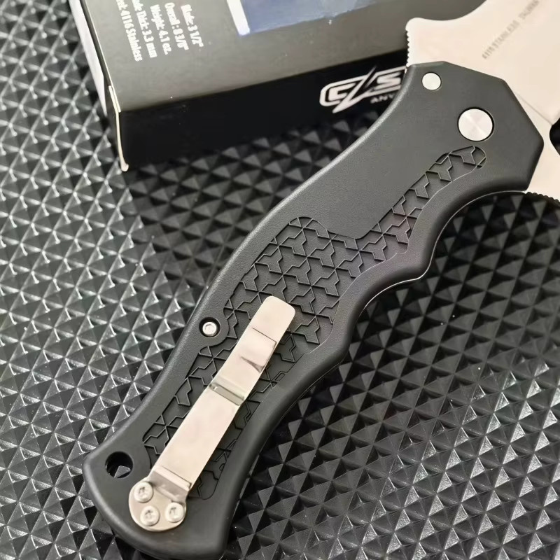 Wilderness Outdoor Camping Klappmesser mit Stahlklinge und schwarzem Nylongriff als Überlebensmesser und EDC-Werkzeug - Bild 3
