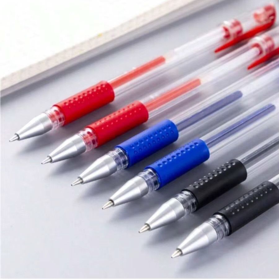 Blauer und roter wasserbasierter Signaturstift mit 0,5 mm Nadelspitze für Büro, Studium und Prüfungen - Bild 4