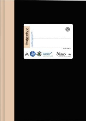 Ursus Green Geschäftsbuch Schwarz, A5, liniert mit Register, 96 Blatt - Bild 1