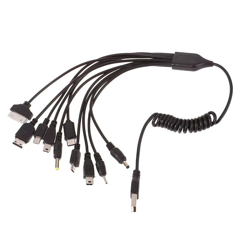 10 in 1 Micro USB Multi Pin Multifunktions-Datenkabel und Universal USB Adapter in Schwarz - Bild 4
