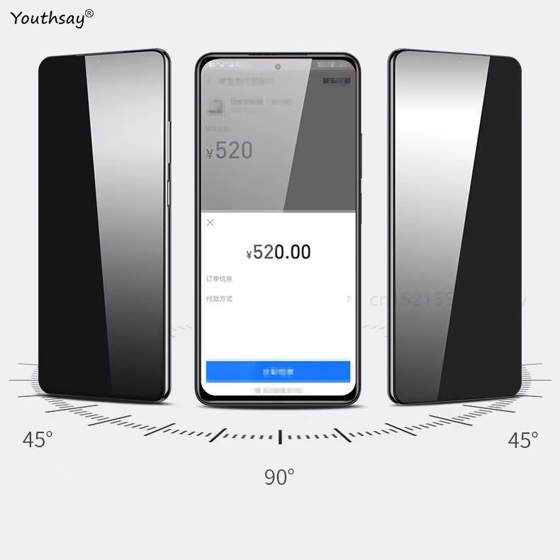 Xiaomi Sichtschutz-Displayschutzfolie aus gehärtetem Glas für Redmi Note 15 Pro 5G, Anti-Spionage-Schutzfolie, transparent - Bild 3