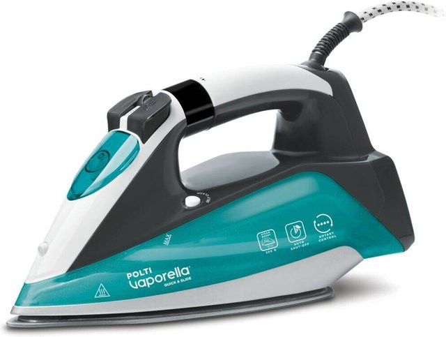 Polti Vaporella Quick & Slide QS220 Dampfbügelautomat in Grün Weiß mit Keramik-Bügelplatte und Anti-Calc-Funktion B/H/T: 31 x 15,5 x 12 cm - Bild 1
