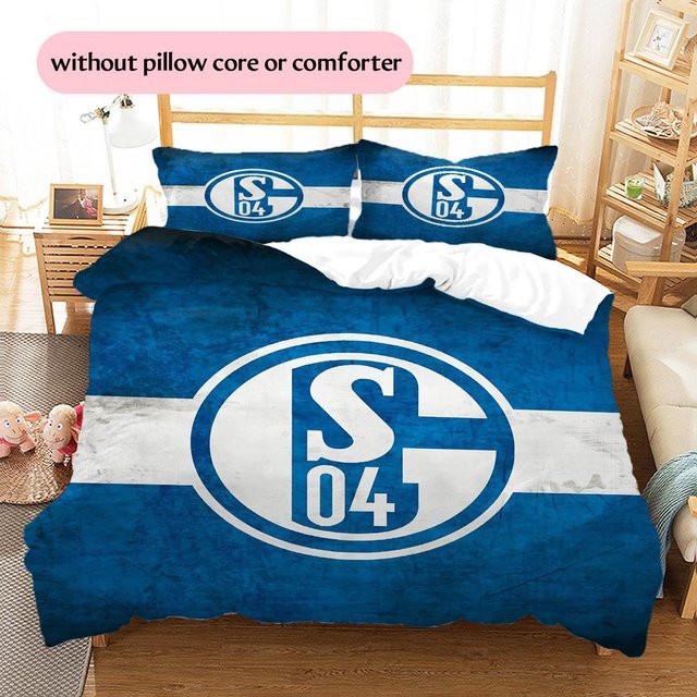 DayByDayLove FC Schalke 04 Bettwäsche-Set mit Muster, Blau, B/H: 250 x 220 cm - Bild 1
