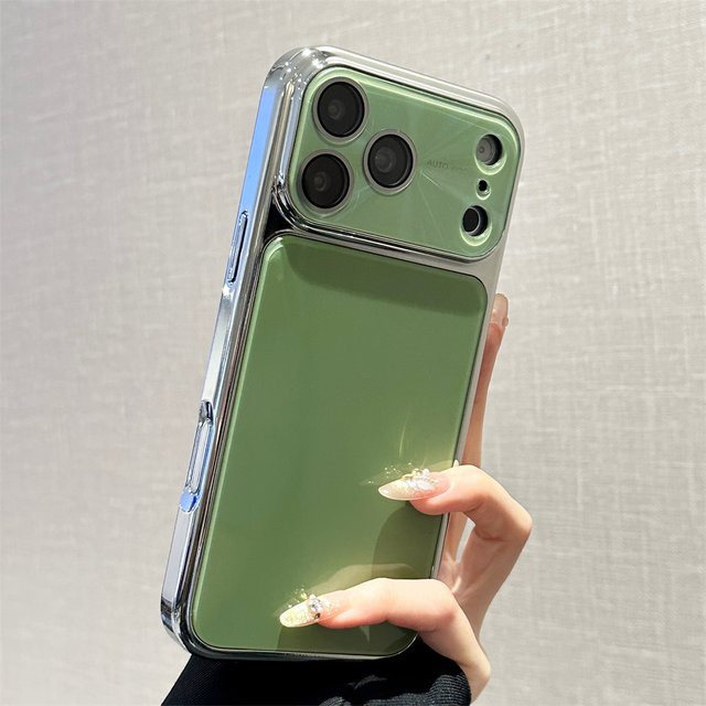 Stoßfeste Acryl-Handyhülle mit großem Kamerafenster und Objektivschutz für Apple iPhone 17 16 15 14 13 Pro Max in Grün - Bild 1