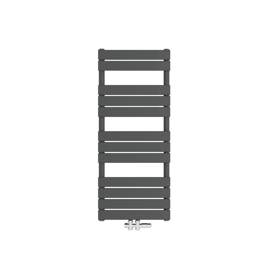 AICA Badheizkörper Handtuchwärmer Paneelheizkörper in Anthrazit mit Mittelanschluss, B: 50 cm, H: 120 cm, 712W - Bild 2