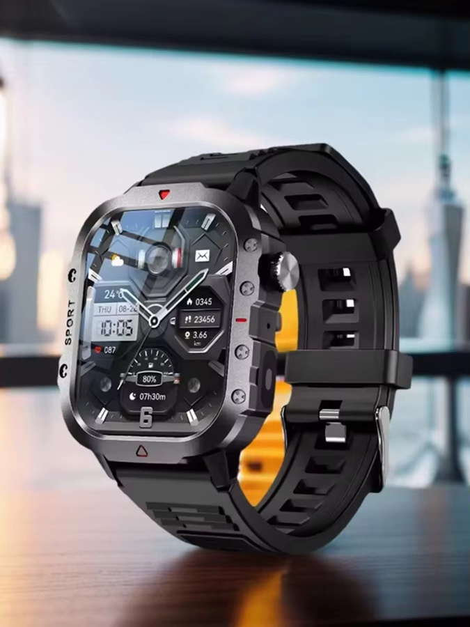 KESHUYOU Smartwatch, Schwarz, Silikon, Herren - Bild 6