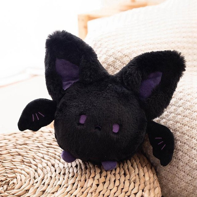 Linyi toy Fledermaus-Plüschtier in Kugelform, Plüschtier, rosa, weiß, schwarz - Bild 1
