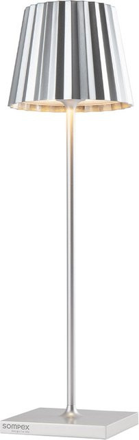 Sompex Troll RC LED-Akkuleuchte in Silber aus Aluminium mit Fernbedienung und Dimmfunktion - Bild 1