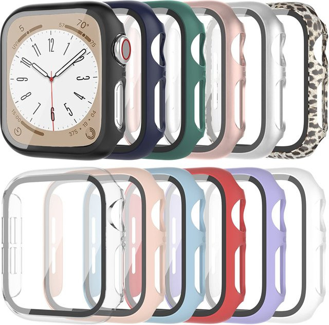 Hiyii Displayschutzfolie Gehärtetes Glas, Apple Watch Case Zubehör, Unisex - Bild 1