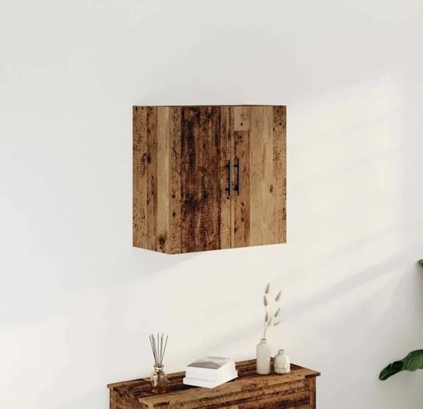 Vidaxl Wandschrank aus Holzwerkstoff in Braun im Industrial Design mit Drehtüren, B/T/H: 60 x 31 x 60 cm - Bild 1