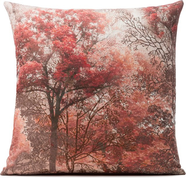 Kissenhülle FORREST von gozze in Braun und Rot, quadratisch, Polyester - Bild 1