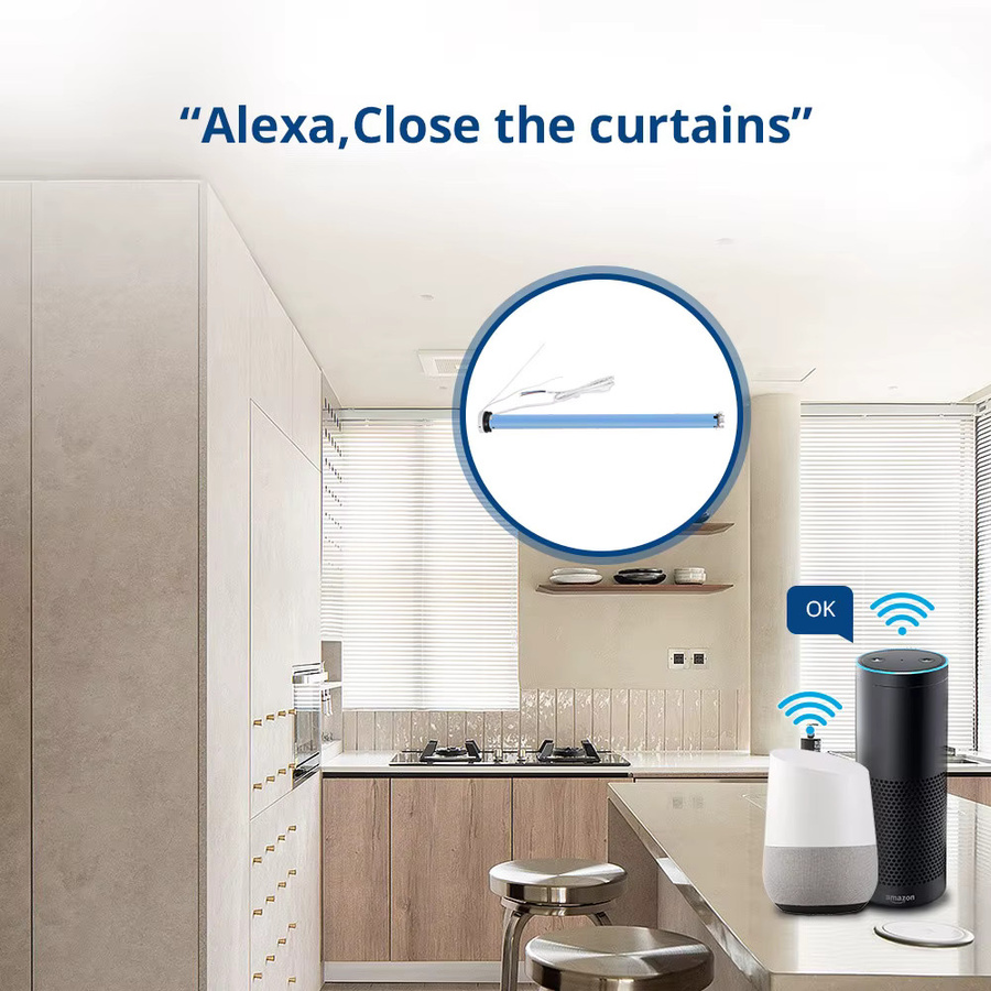 Zemismart WiFi 2N elektrischer Jalousienmotor für 38-mm-Rohrfenster mit Tuya-App, Alexa und Google Home Sprachsteuerung - Bild 3
