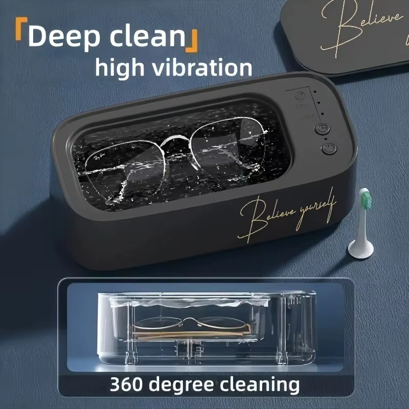 APDMCMS Ultraschallreiniger mit Hochfrequenz-Vibration in Schwarz für Schmuck, Uhren, Brillen und Armbänder - Bild 2