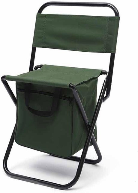 KaiSai Klappstuhl für Outdoor und Camping in Grün mit Rückenlehne und Tasche - Bild 1