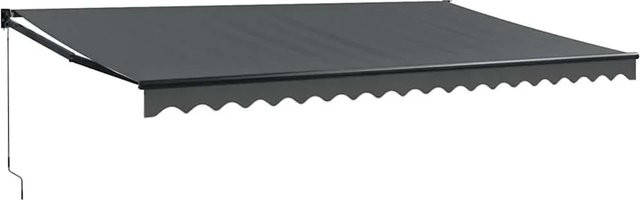 vidaXL Einziehbare Markise aus Aluminium und Polyester in Anthrazit, B: 5 m, T: 3 m - Bild 1