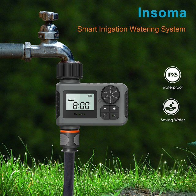 Insoma Intelligentes Bewässerungssystem mit LCD-Anzeige und IPX5 Schutz als Automatischer Wasser-Timer für deinen Garten - Bild 1