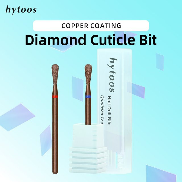 HYTOOS Nagelbohrer, Birnenförmig, Kupfer-Diamant, 3mm, 3/32'' - Bild 1
