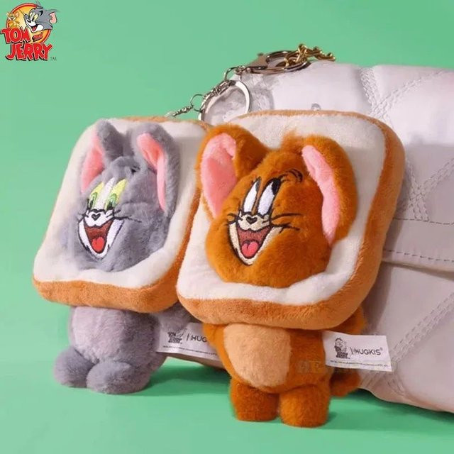 HUGKIS Tom und Jerry Plüsch-Schlüsselanhänger, 12 cm, Tiere - Bild 1