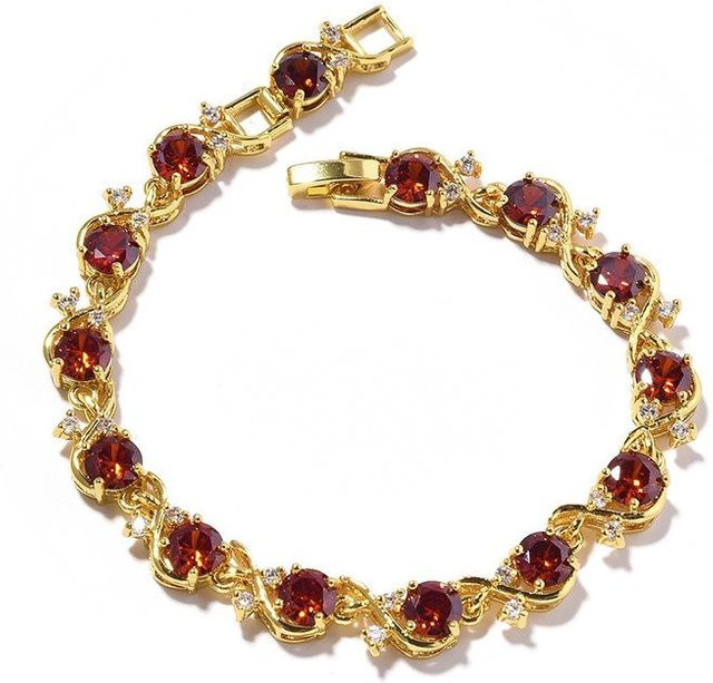 YIRAN Armband, Kupfer, Zirkonia, Gold, Damen - Bild 1