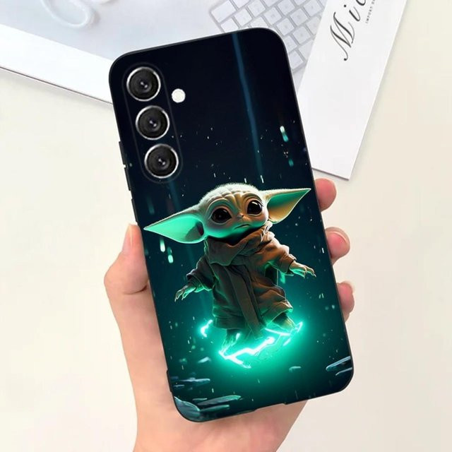 Baby Y-Yoda Handyhülle für Samsung Galaxy S25 S24 S23 S22 S21 S20 Ultra Plus FE Lite Note 5G in Schwarz - Bild 1