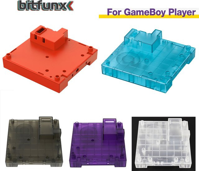 Bitfunx Fünffarbige Ersatzhülle für Gamecube Gameboy Player DOL-017 in Pink und Multicolour - Bild 1