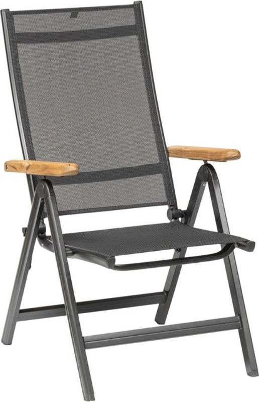 KETTLER Multipositionssessel Granada in Anthrazit mit Aluminiumgestell und Textilene-Bezug, B/T/H: 61 x 65 x 109 cm - Bild 2