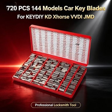 KEYDIY Set mit 1440 ungeschnittenen Flip-Autoschlüsselrohlingen und 144 Modellen für KEYDIY KD Xhorse VVDI JMD Klappschlüssel Fernbedienungen - Bild 1