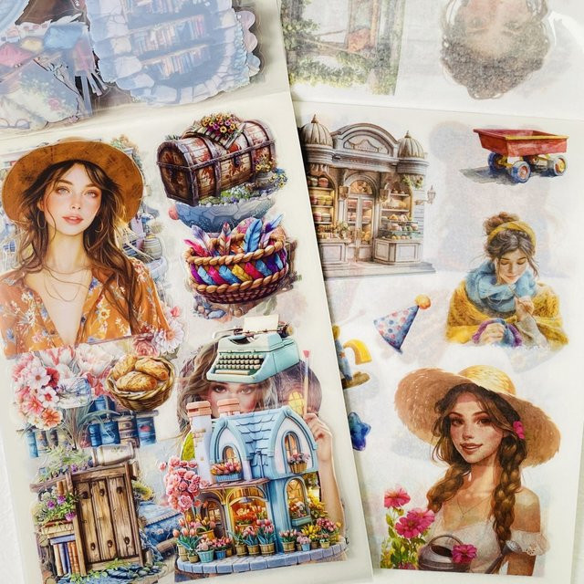 Journamm 20 Blatt PET-Aufkleber in Multicolour für Scrapbook und Notizbücher - Bild 1