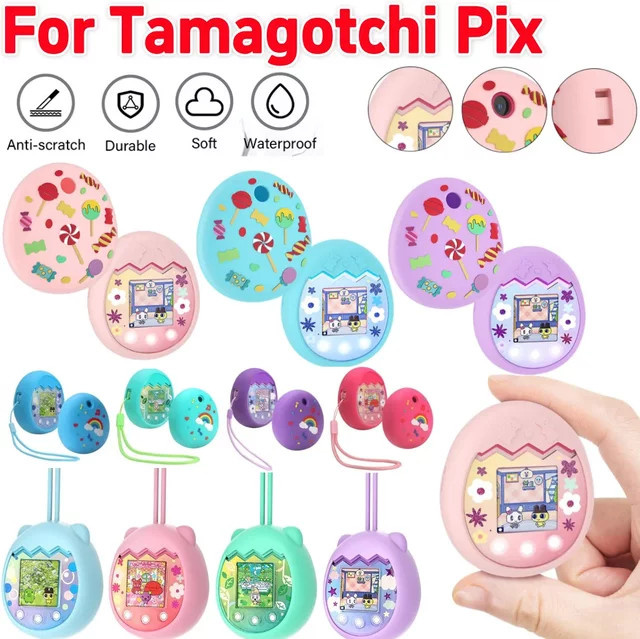 JOCESTYLE Silikon-Schutzhülle für Tamagotchi Pix in Purple, ultradünne und stoßfeste Spielekonsolen-Schutzhülle - Bild 1