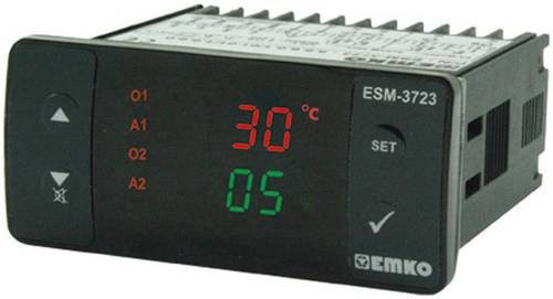 Emko ESM-3723.5.5.5.0.2/01.01/1.0.0 2-Punkt und PID Regler Temperaturregler SSR Schwarz B/T/H: 76 x 65 x 35 mm - Bild 1