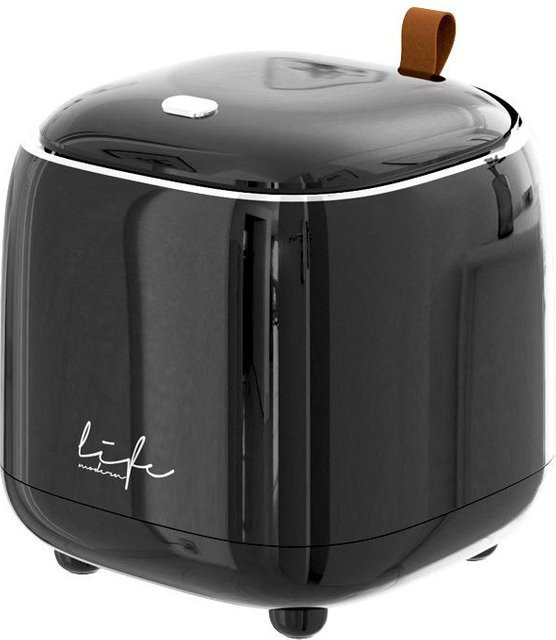 Binchi Outdoor Equipment Mini Schreibtisch-Mülleimer mit Klappdeckel, schwarz - Bild 1