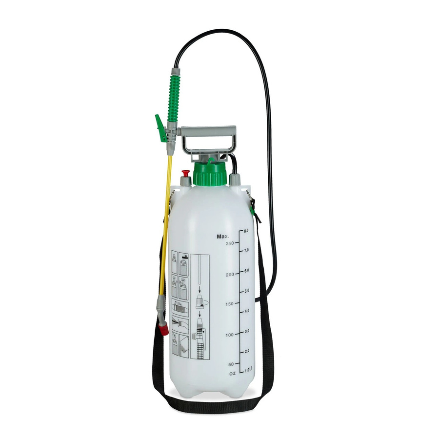 Relaxdays Drucksprüher für den Garten aus Kunststoff, Weiß-Grün, 8 Liter - Bild 2