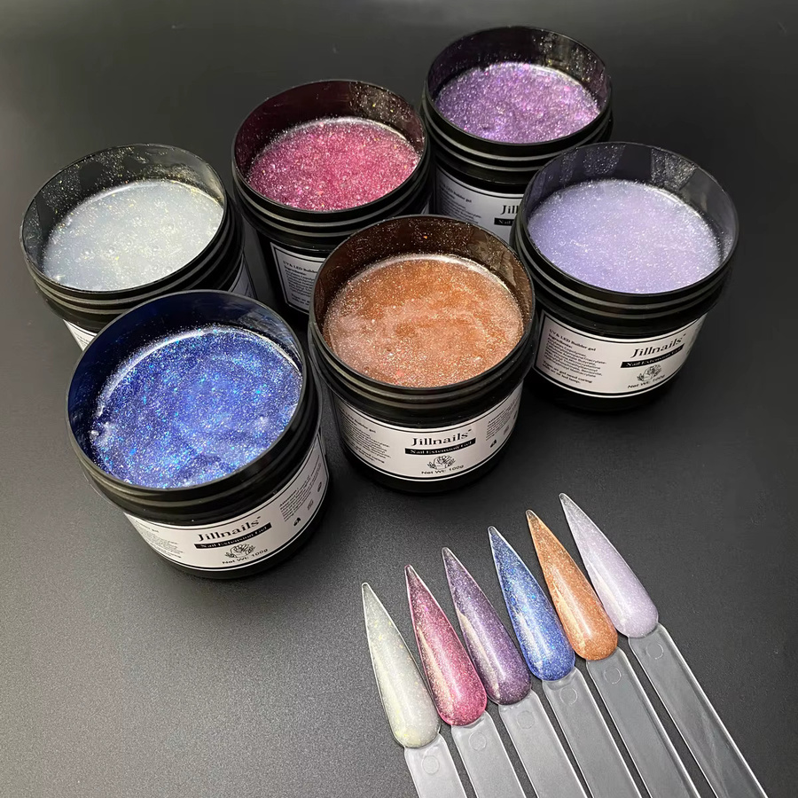 Jillnails Builder-Nagelgel Glitter Rust, 100 g, schimmernd - Bild 3