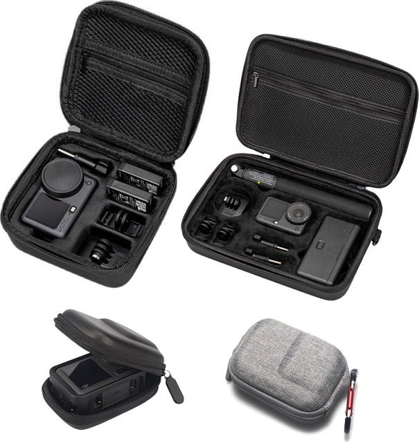 DIXSG Aufbewahrungstasche für DJI Osmo Action 6, harte Tragetasche und kratzfeste Schutzhülle für Zubehör, Schwarz - Bild 1