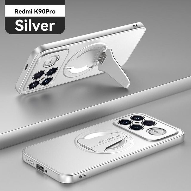 Xiaomi POCO F8 Ultra und POCO F8 Pro Handyhülle mit magnetischer Kabelloser Ladehalterung aus PC Hartschale in Silver - Bild 1