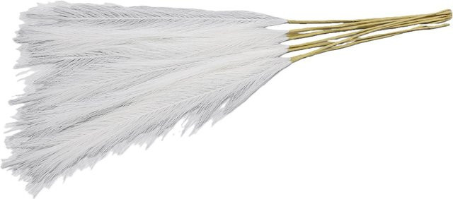 10 Stück künstliche Pampasgräser in Cream White für deine Boho-Hochzeitsdekoration, Höhe: 55 cm - Bild 1