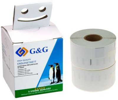 G&G Etiketten weiß kompatibel zu Dymo 99012/s0722400, Thermopapier selbstklebend, B: 89 mm, H: 36 mm, 2 x 260 Stück - Bild 1