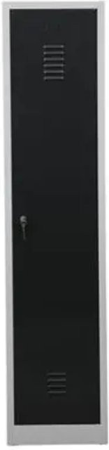 PROREGAL Garderobenspind Camel 1-Fach aus Metall mit Zylinderschloss in Grau-Anthrazit, H x B x T: 180 x 41 x 50 cm - Bild 1