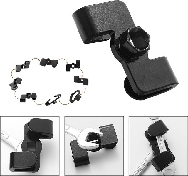Schraubenschlüssel-Extender aus Stahl für 1/2 Zoll Antrieb, Drehmomentverstärker und Adapter in Schwarz - Bild 1